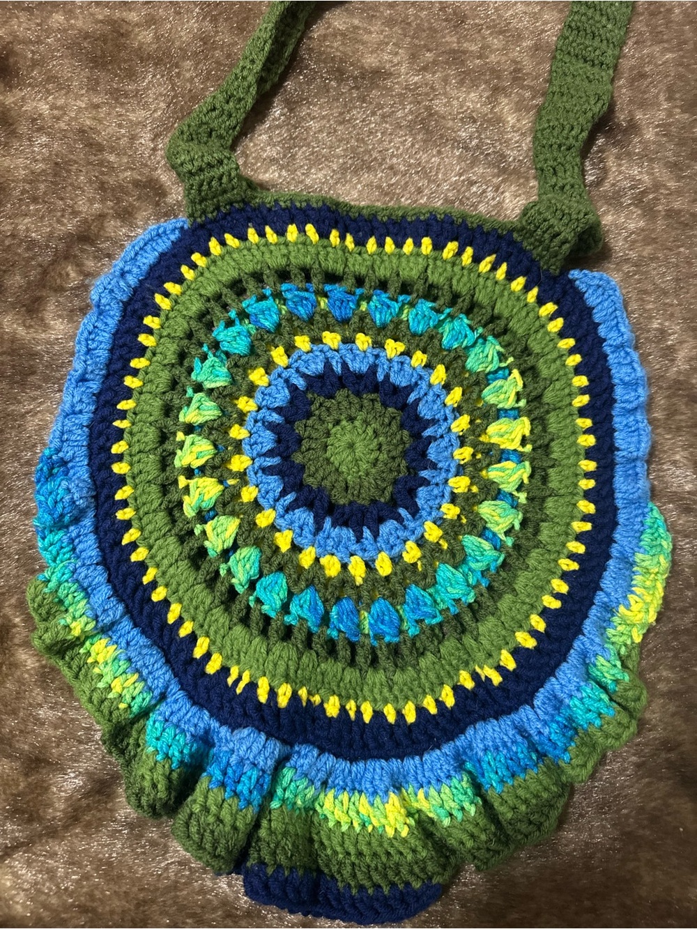 Handmade Crochet Boho Shoulder Bag - Picture 2 of 4